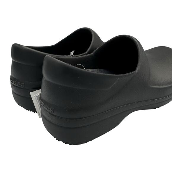 Crocs NWT Women's Black Neria Pro II Slip On Comfort Slip Resistant Work Clogs - Picture 9 of 11